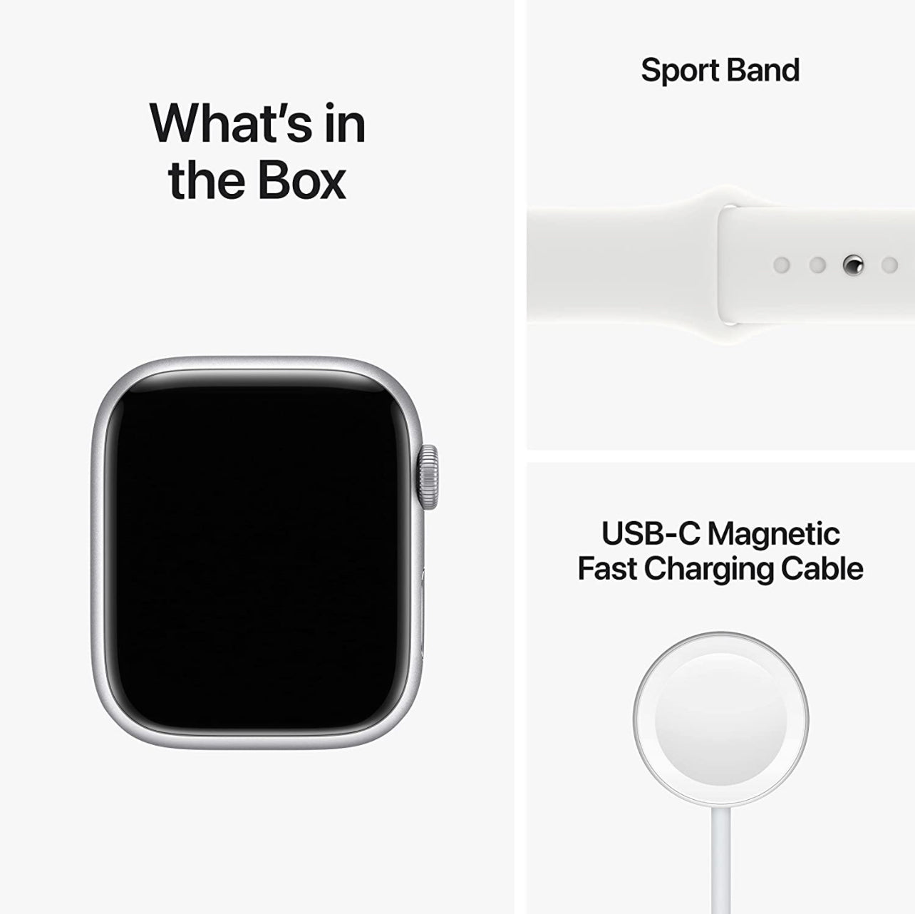 (Nouvellement scellé) Apple Watch Series 7 (GPS) 41 mm ou 45 mm New Midnight Black avec bracelet de montre sport (modèle A2474) (Nouvellement scellé) Apple Watch Series 7 (GPS) 41 mm ou 45 mm New Midnight Black avec bracelet de montre sport (modèle A2474)